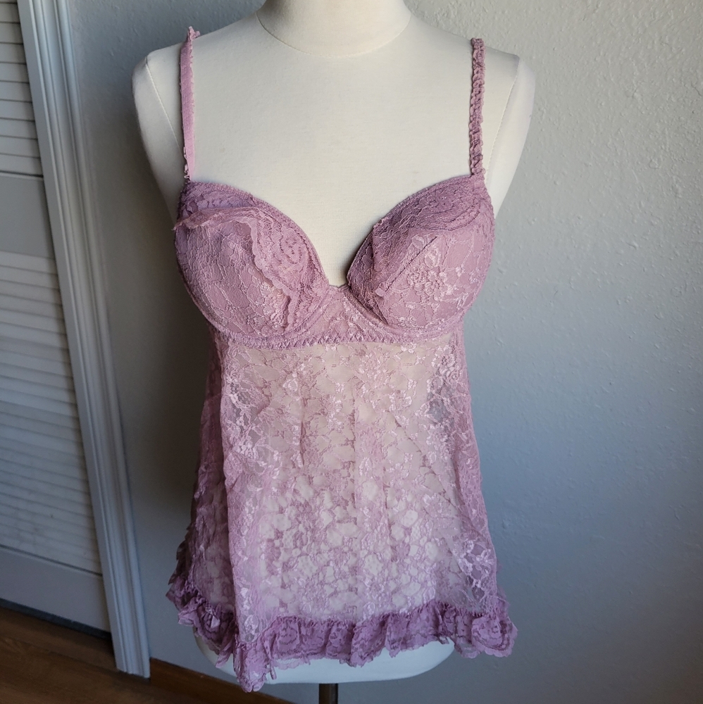 Victoria's Secret Mauve Babydoll Teddy